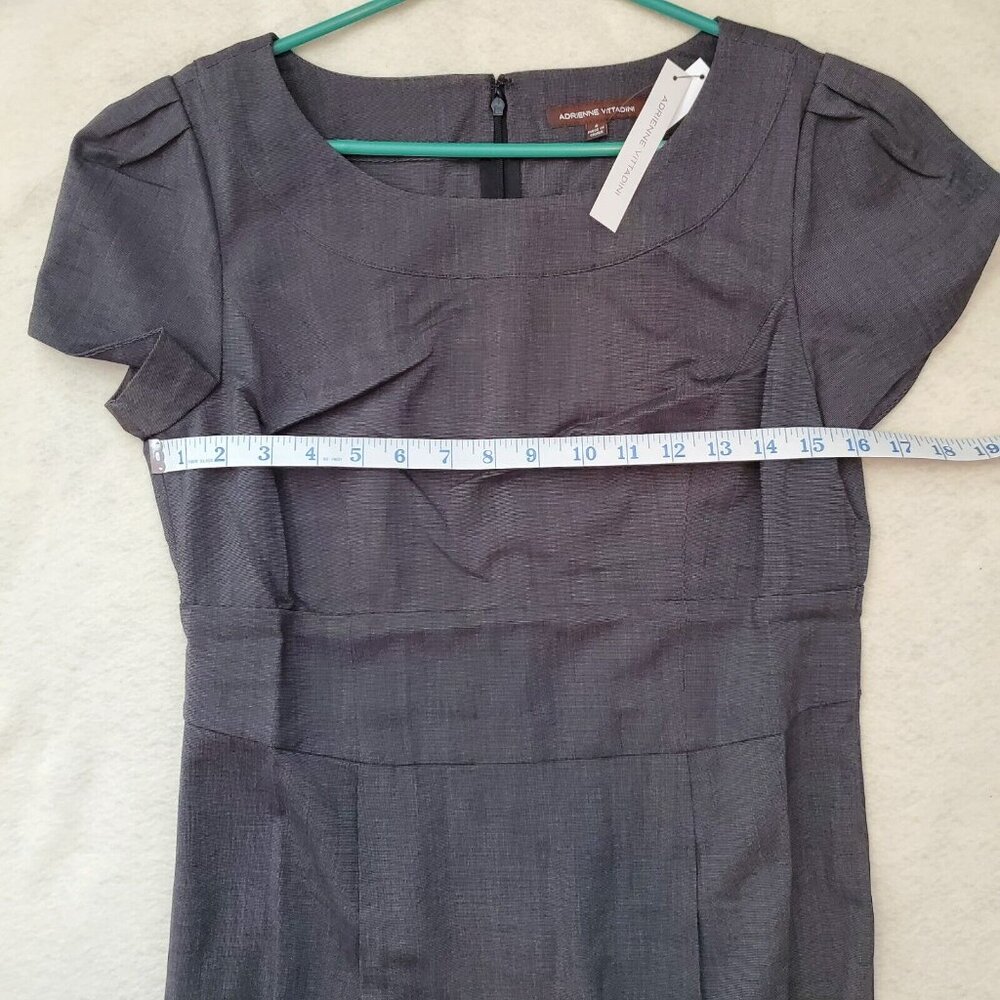 ADRIENNE VITTADINI Gray Short Sleeve Sheath Pencil Dress Size 8 - Picture 4 of 7